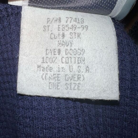 Image by Edie Waffle Textured Cotton Button Down Navy Blue Vest Women’s One Size - Picture 5 of 10